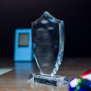 Classic Curved Crystal Shield Award