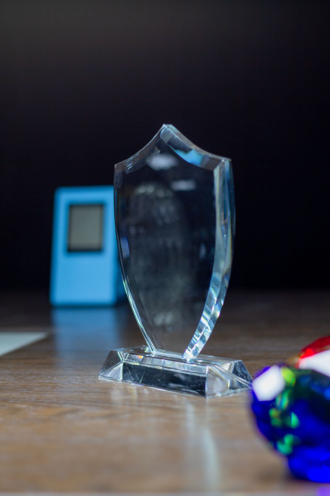 Classic Curved Crystal Shield Award