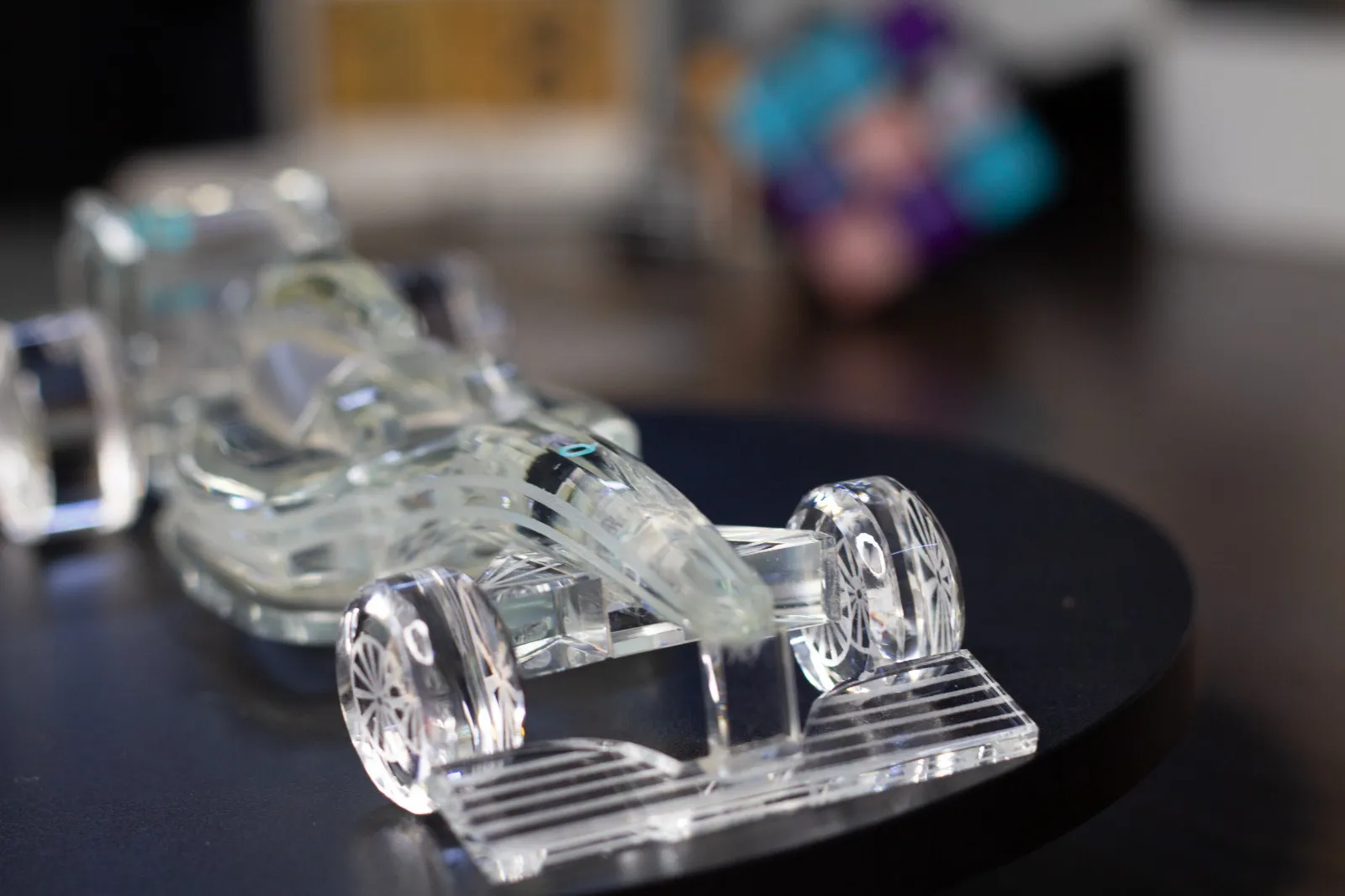 Bespoke 3D Crystal F1 Race Car Achievement Trophy Dubai