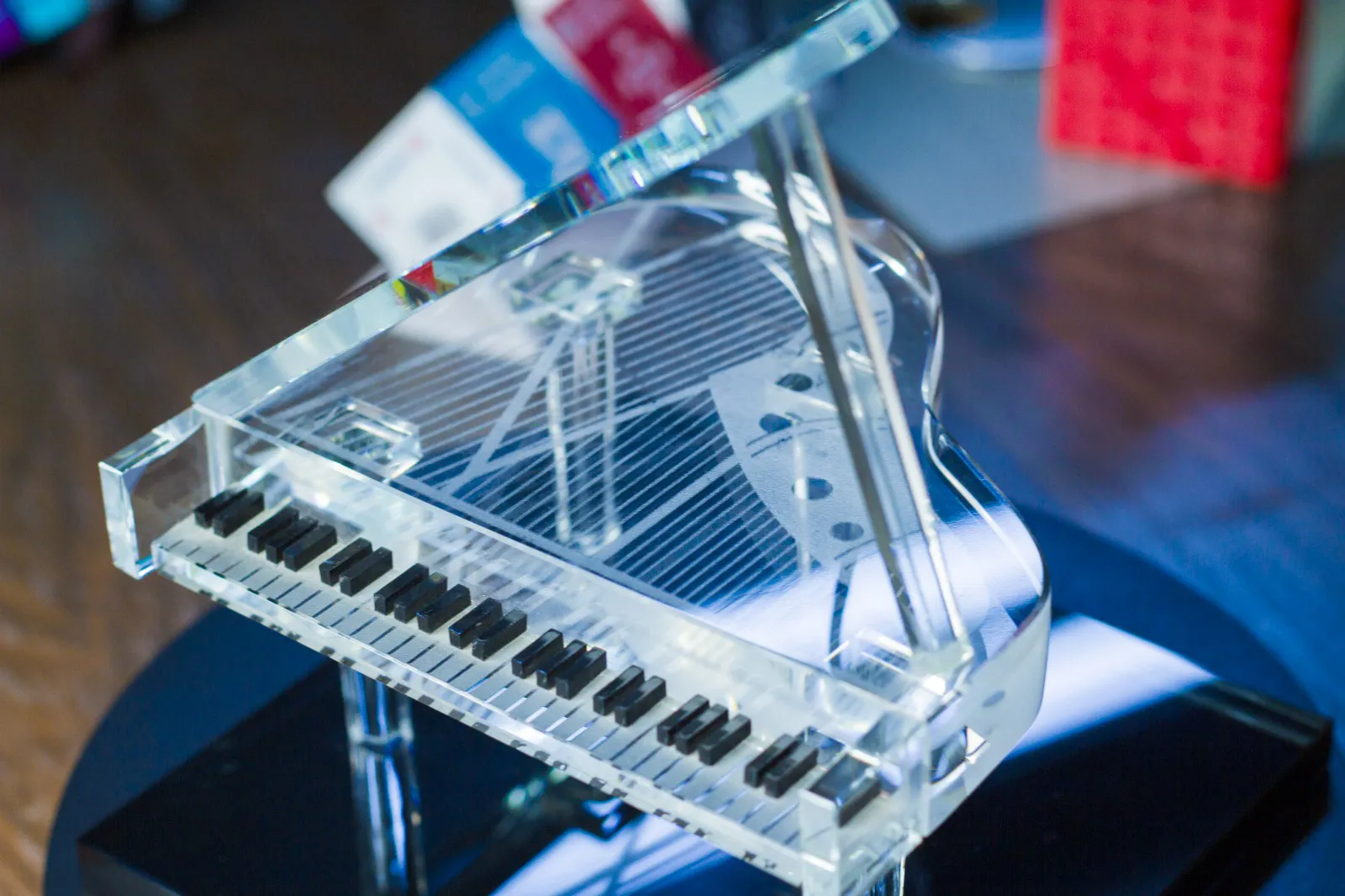 Custom 3D Crystal Grand Piano - Musical Excellence Award