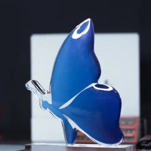 Bespoke Blue Butterfly Crystal Excellence Award