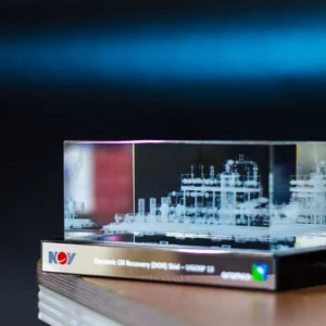 Industrial 3D Laser-Etched Precision Crystal Block