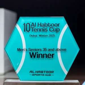 Al Habtoor Tennis Cup Hexagonal Crystal Award
