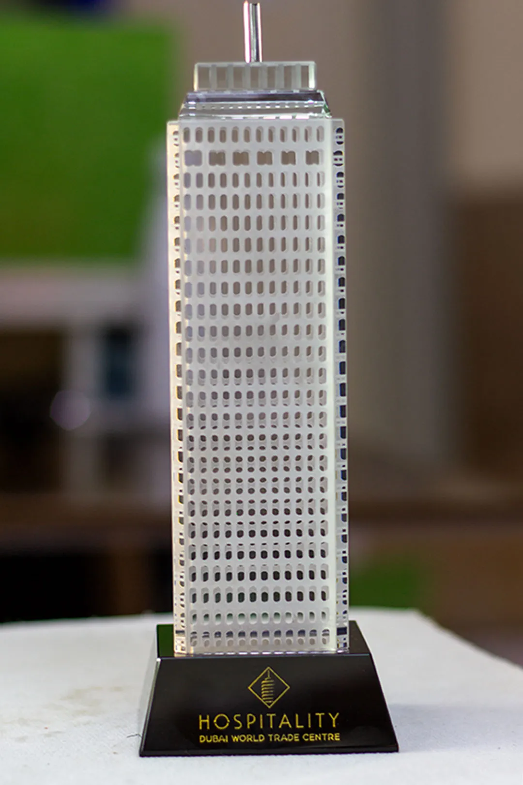 Dubai World Trade Centre 3D Crystal Model Award