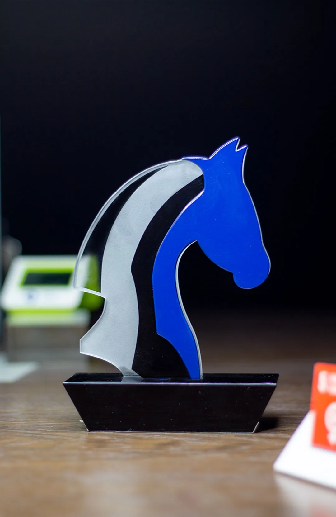 Equestrian Excellence Stylized Horse Head Crystal Trophy