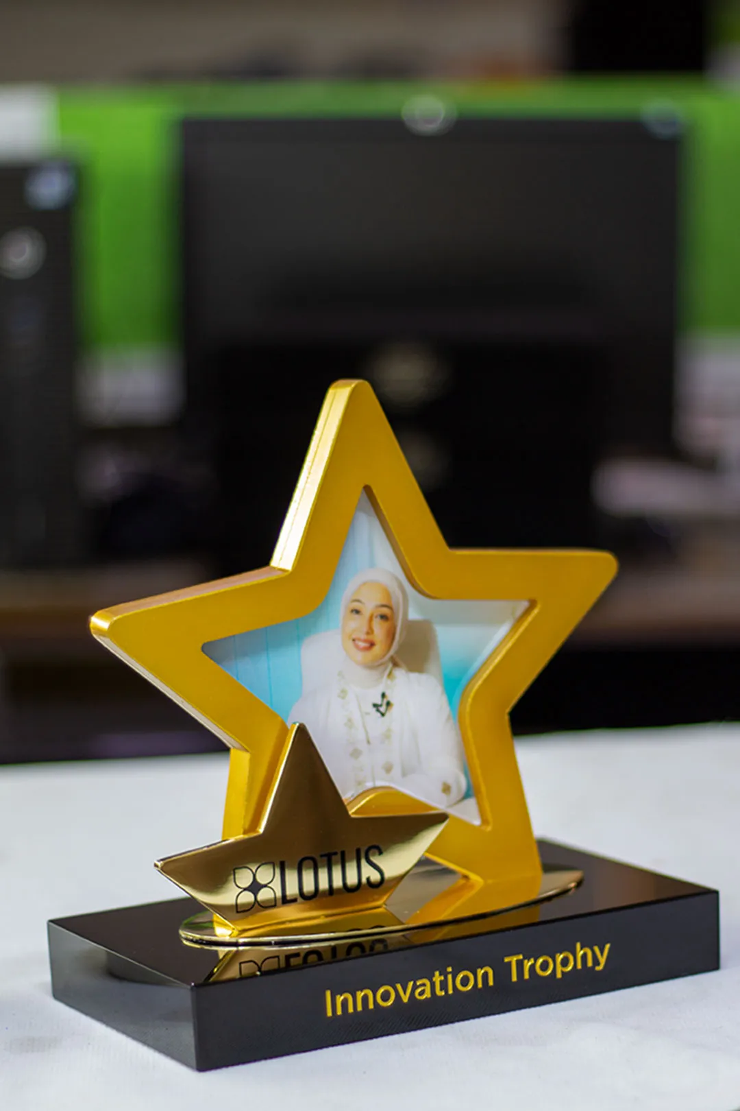 Gold Star Innovation Crystal and Metal Photo Award