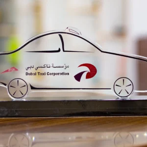 Dubai Taxi 2D Crystal with Black Base