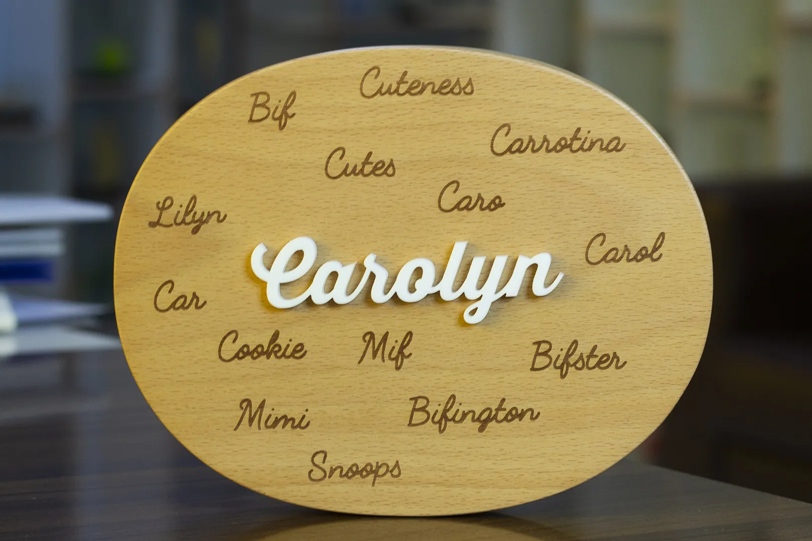 Personalized Natural Wood Plaque