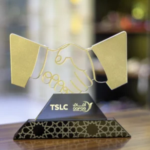 The Handshake Crystal Trophy