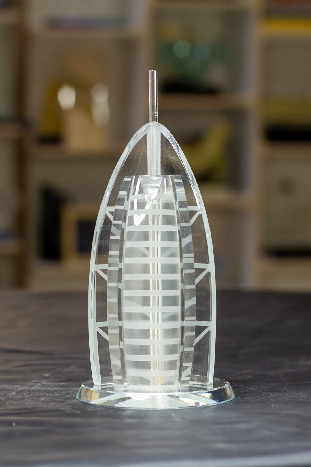Burj Al Arab Inspired 3D Laser Etched Crystal Trophy