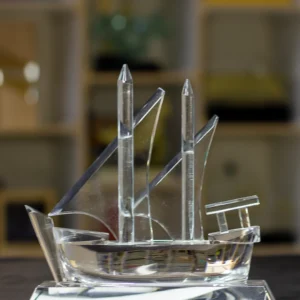 Bespoke Traditional Crystal Dhow Ship Excellence Award