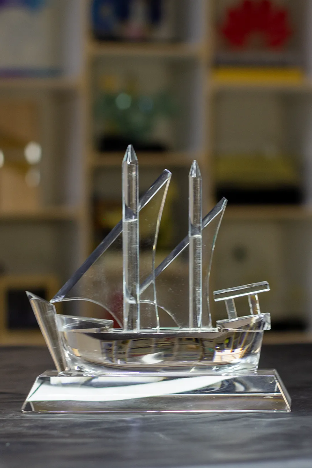Bespoke Traditional Crystal Dhow Ship Excellence Award