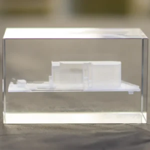 Premium 3D Laser Engraved Architectural Crystal Trophy