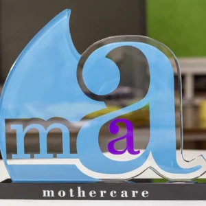 Mothercare Bespoke Logo-Cut Crystal Award