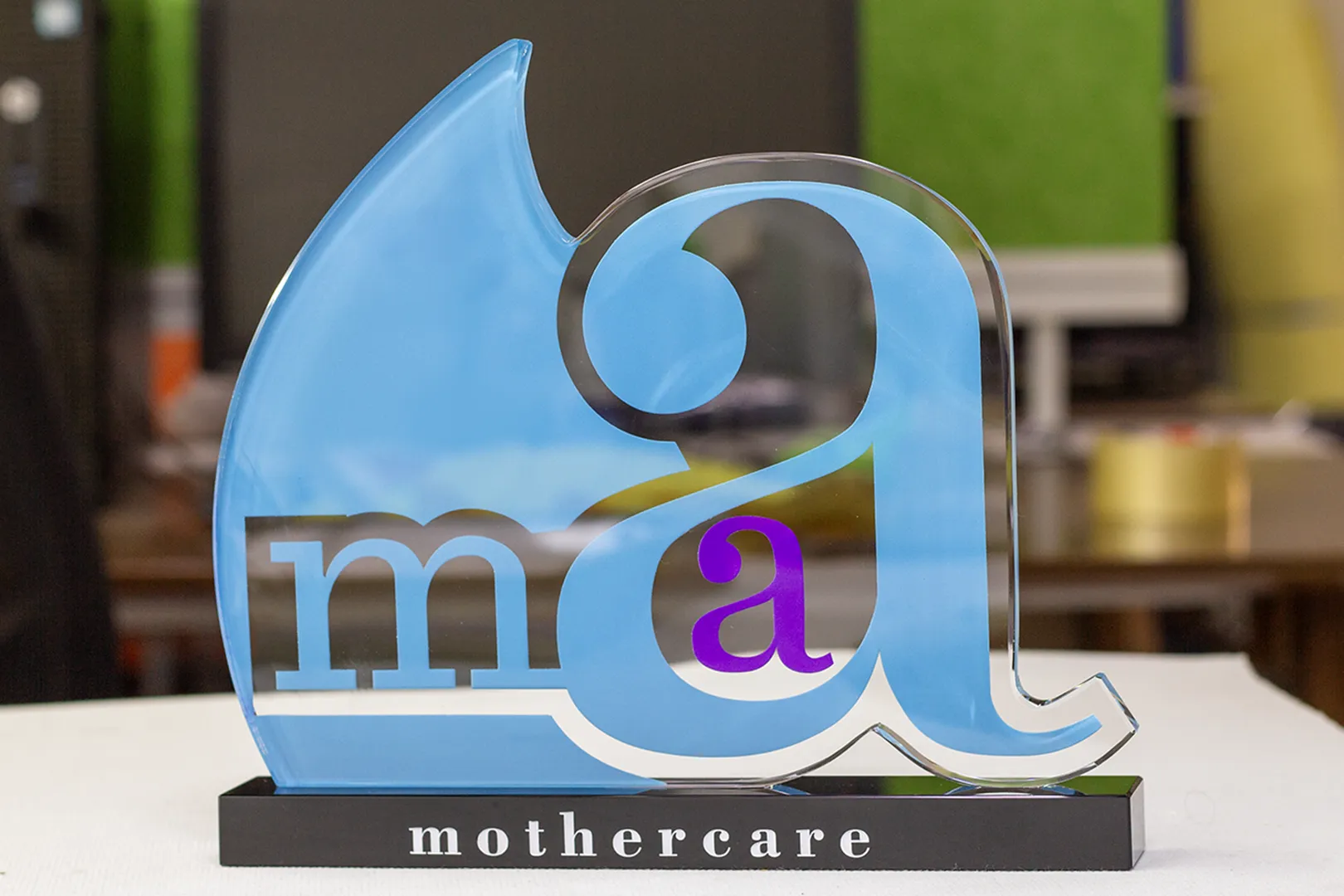Mothercare Bespoke Logo-Cut Crystal Award
