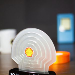 Shell 3D Crystal Long Service Recognition Award
