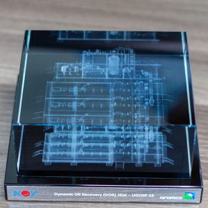Industrial 3D Laser-Etched Precision Crystal Block