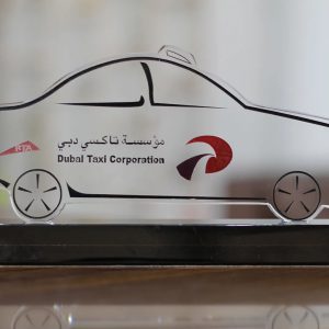 Dubai Taxi 2D Crystal with Black Base