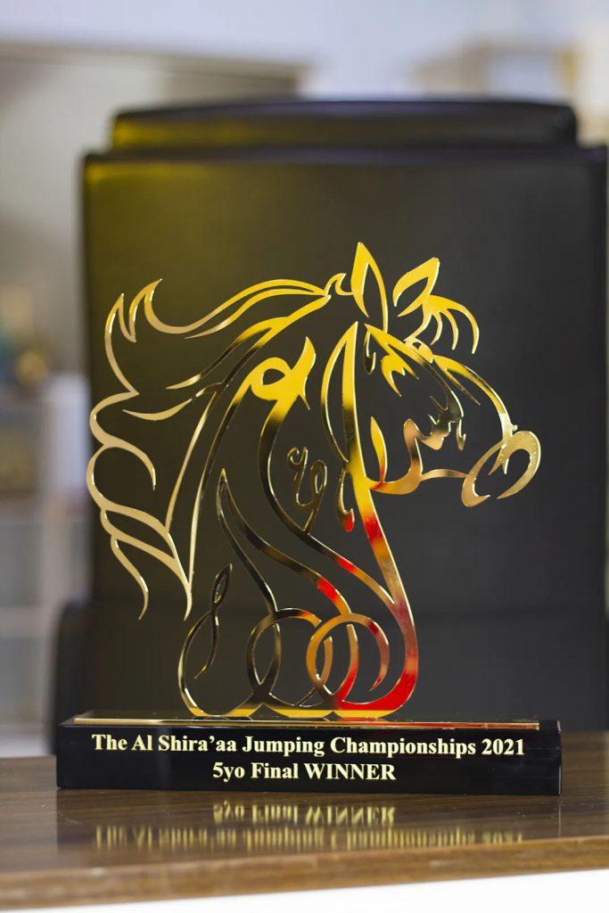 IJC00092 The Equine Spirit Silhouette Metal Trophy gold web