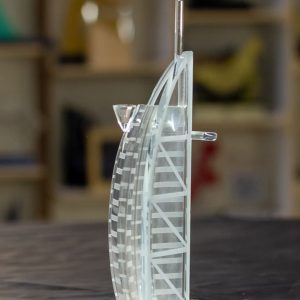 Burj Al Arab Inspired 3D Laser Etched Crystal Trophy