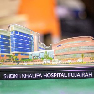 Sheikh Khalifa Hospital Fujairah Custom Cut Crystal Award