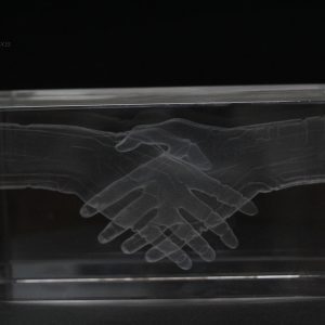 Laser Engrave Handshake 3D
