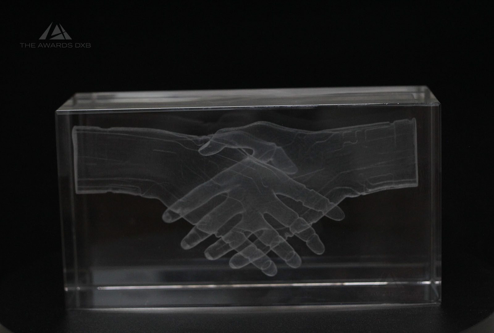 Laser Engrave Handshake 3D