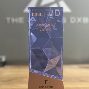 Blue Abstract Crystal Award
