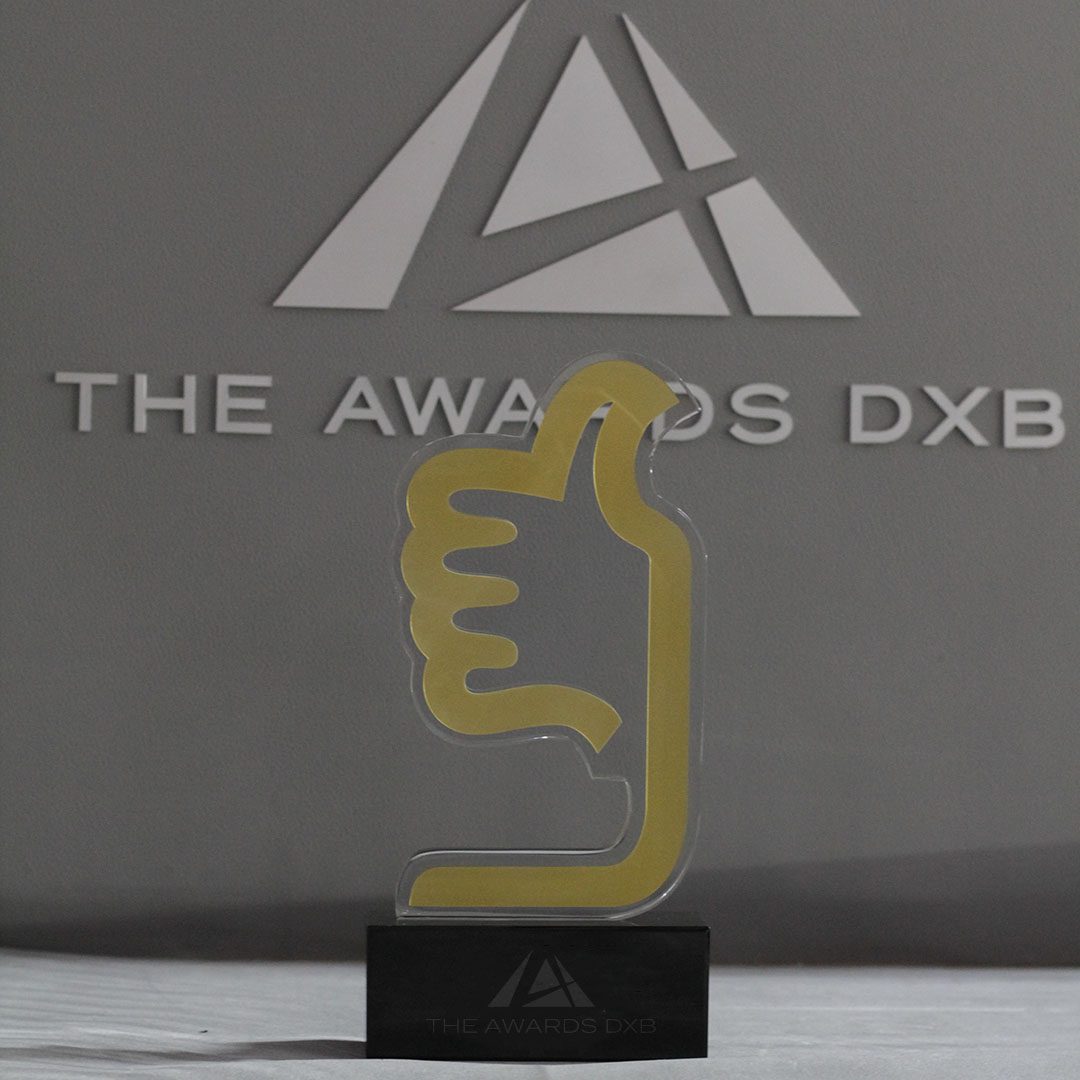 Thumbs Up Crystal Award