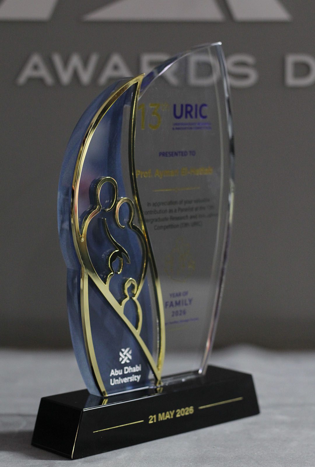 Crystal and Metal Combination Family Award