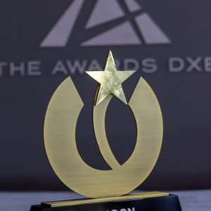 Gold Crescent Loop Star Metal Award