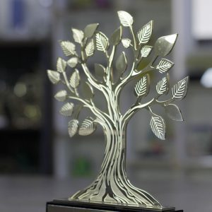 Metal Tree with Crystal Base Award