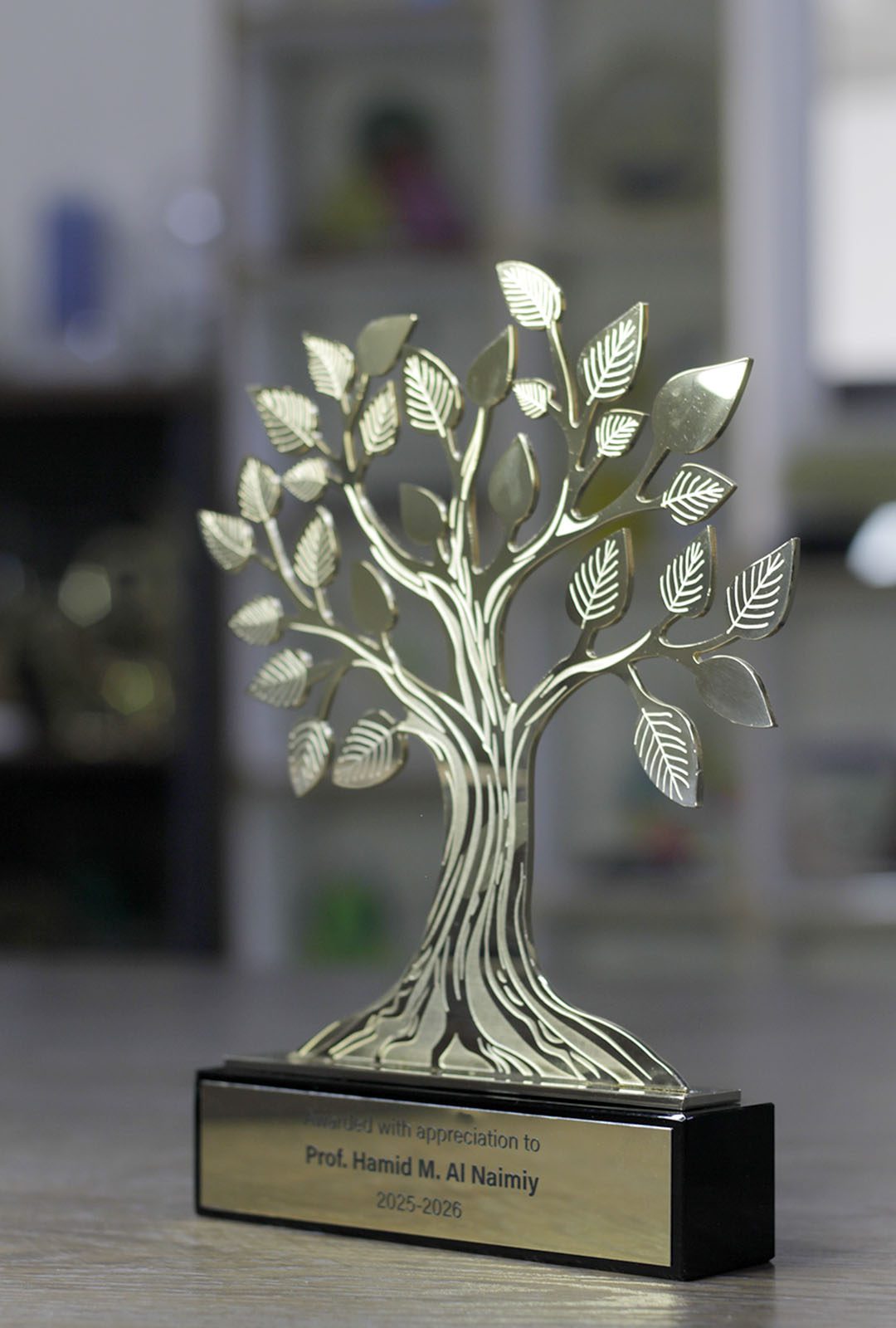 Metal Tree with Crystal Base Award